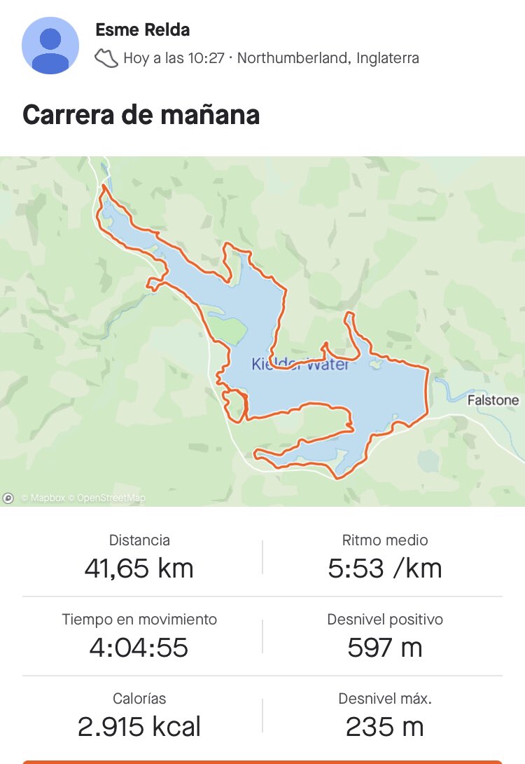 Very beautiful and most awfully hilly marathon  #virtualrunclub round Kielder reservoir. Thanks to 1. <a href="/sdbavb/">Si Benson</a> 2 <a href="/runningpunks/">Running Punks</a> and 3 a rainbow for motivation! No idea of actual time - forgot to stop Strava at the end
