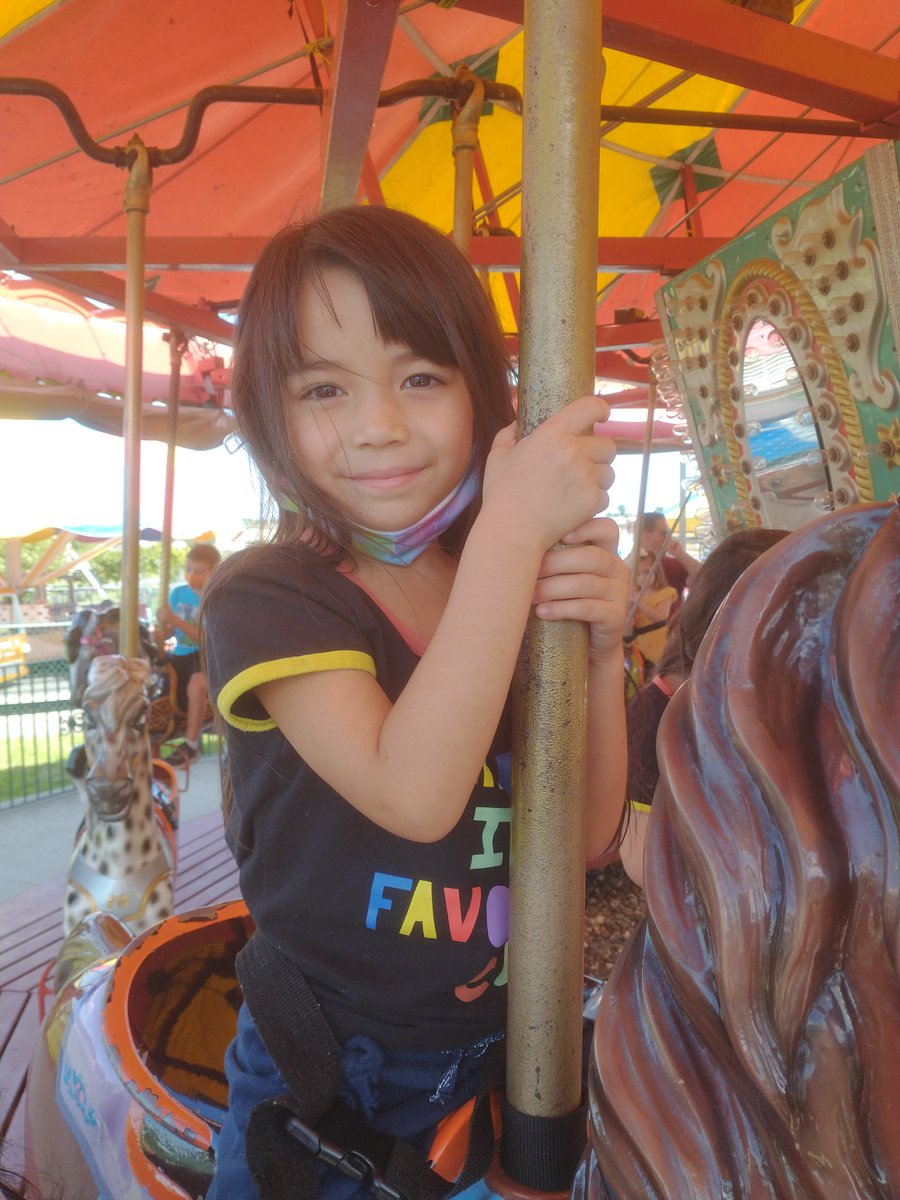 nealgorman's tweet photo. Ridden -- Carousel #54!! An antique Allan Herschell at Huck Finn's Playland #Albany and a delicious IPA after at @DruthersBrewing! #dadlife #Family #CarouselAdventure https://t.co/MVusiRpxb8