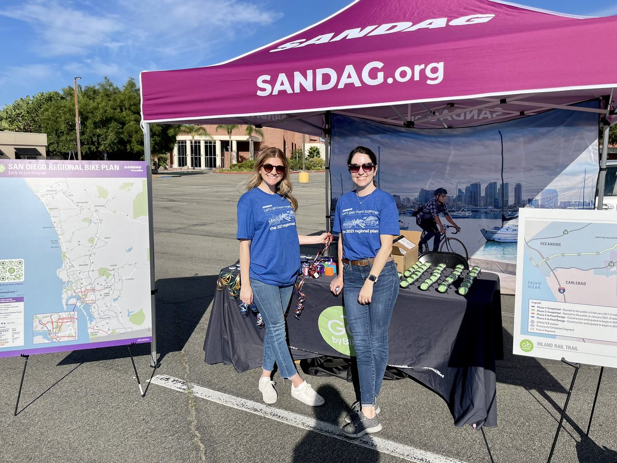 SANDAG's tweet photo. Itโs a beautiful day for a community bike ride! โ๏ธGrab your bike and helmet and join us on the Inland Rail Trail this morning at 9:30 with the @sdbikecoalition!๐ฒ
#iCommuteSD #GObyBIKEsd https://t.co/G9yJTOHKty