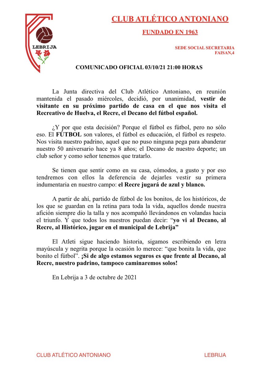 Club Atlético Antoniano Grupo Velázquez tweet media