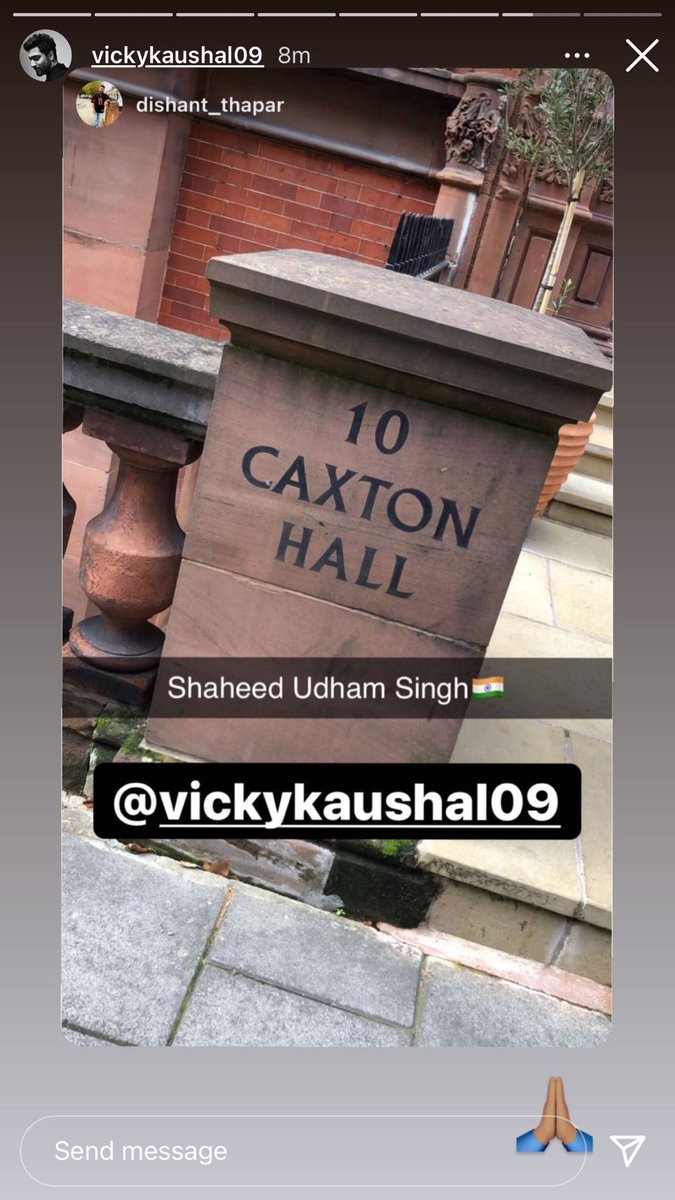 VickyOfficialFC's tweet photo. Instagram || Story Update Via Vicky. 

#VickyKaushal #SardarUdham 
#SardarUdhamOnPrime || 16 Oct. https://t.co/PqjK75DuEN
