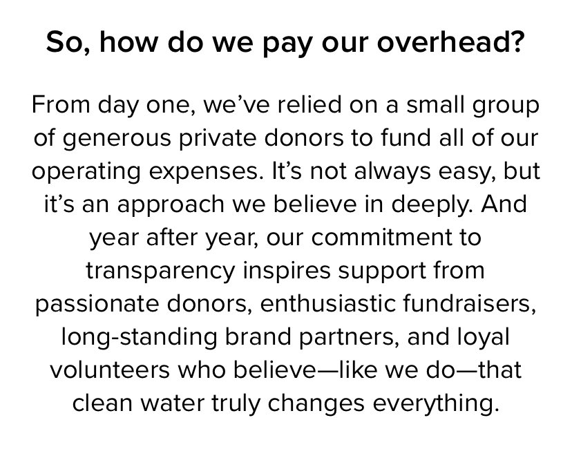 NonprofitAF's tweet image. Hey @charitywater you do amazing work, but your archaic, backward, and manipulative view on overhead is harming the entire field. Do better. 

Ht @ToastFundraiser
