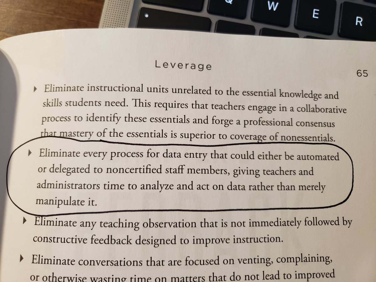 On "Weeding" in From Leading to Succeeding by Douglas Reeves. We could kill 2 birds with one stone here, since it's connected to that last one.😂