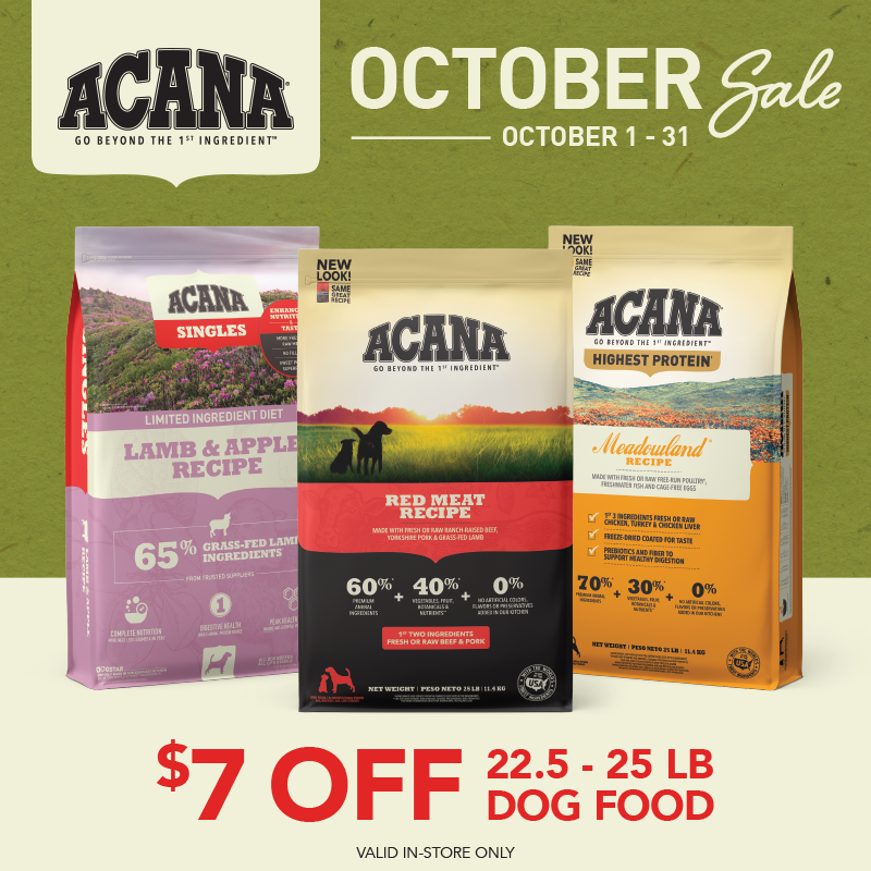 Ventura Pet Barn on Twitter "ACANA 7.00 OFF Large Bags of Dog Dry