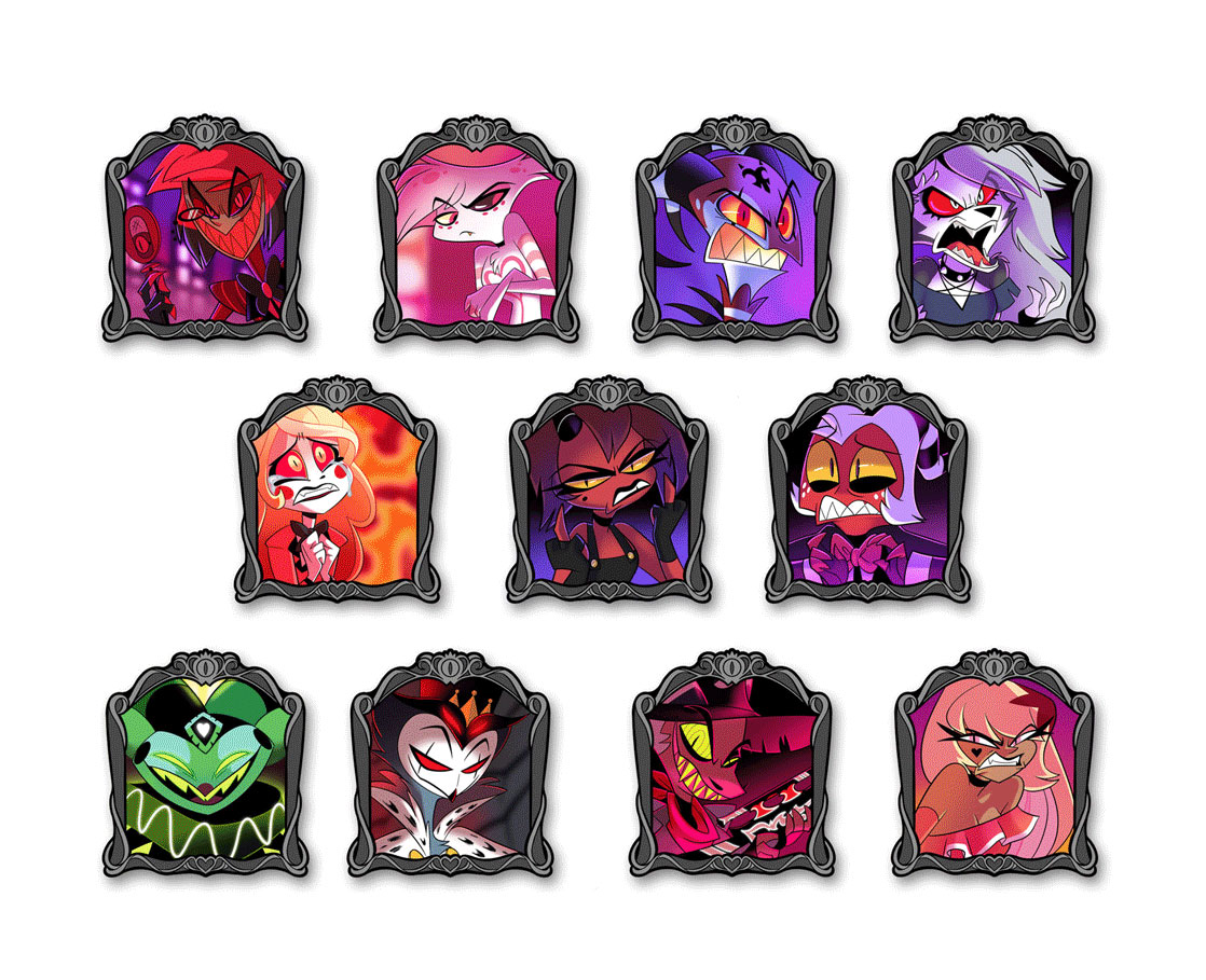 Hazbin Hotel Alastor Changing Portrait Lenticular Enamel Pin Limited
