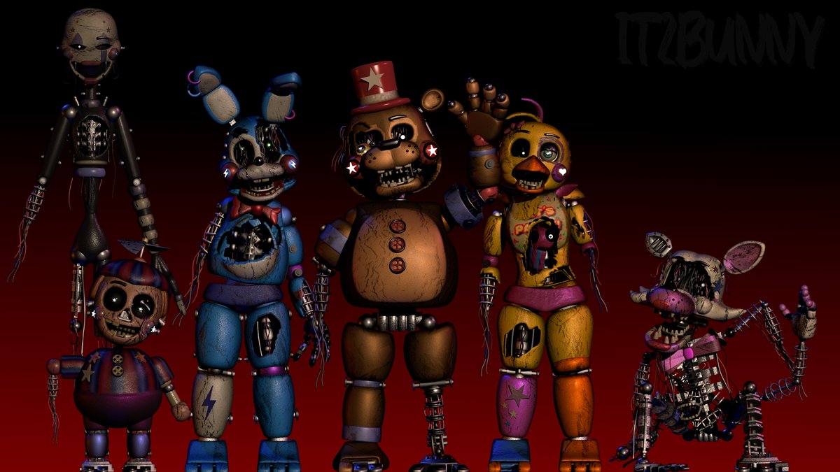 Trebloxs on X: The Withered Animatronics In my art style #FNAF #fnaffanart   / X