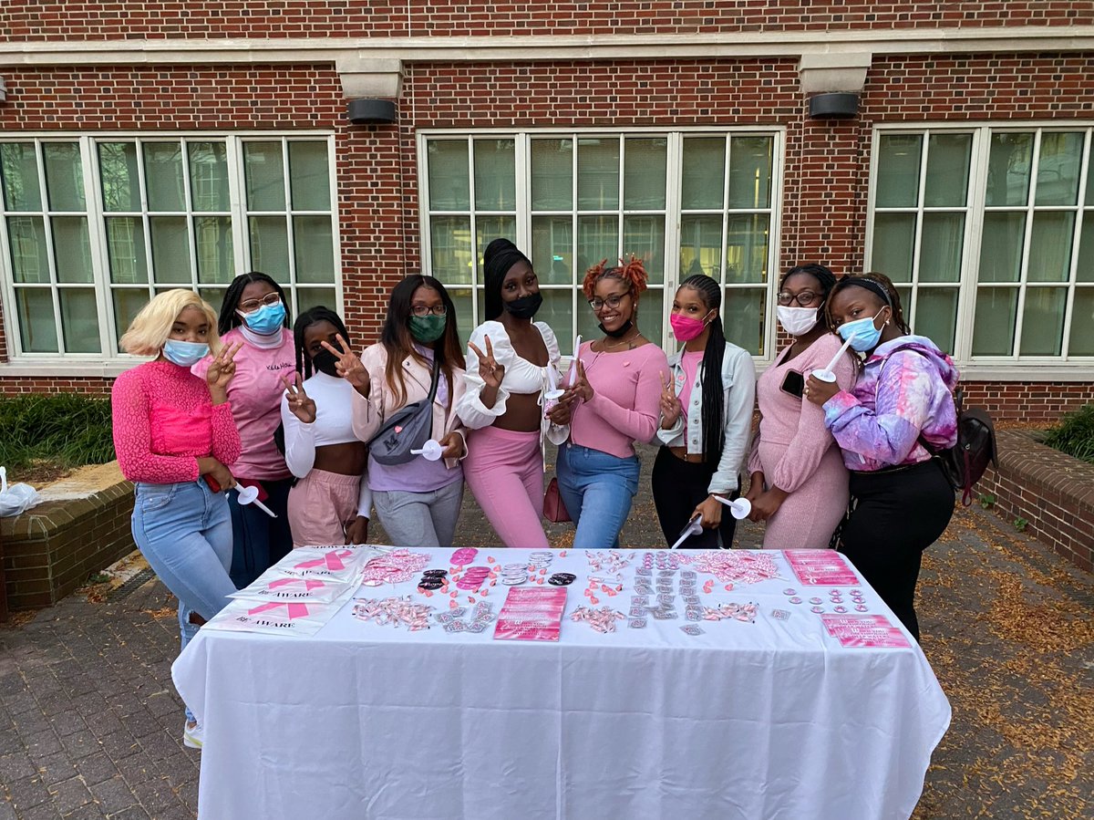 UMESWorth's tweet photo. W.O.R.T.H. would like to say thank you to everyone who came out for our Annual Breast Cancer Awareness event 🎀. A special shout out to the members for bringing awareness and showing support !! 🤍 #umes #umes25 #umes24 #umes23 #umes22 #bringingawareness #breastcancerawareness https://t.co/WLdwALQMpQ