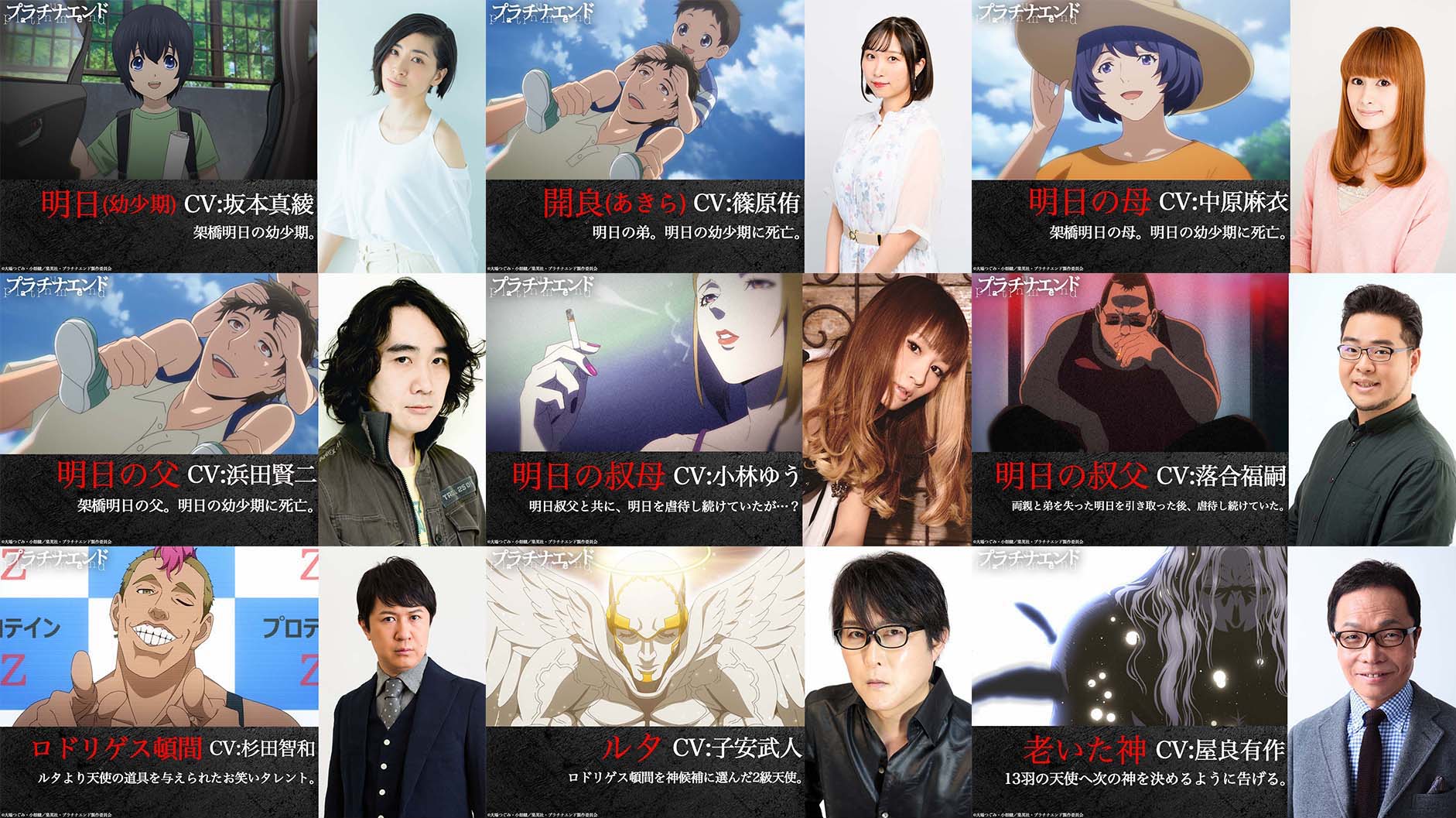 MyAnimeList on X: Platinum End announces nine additional cast; Hideya  Takahashi (JoJo no Kimyou na Bouken Part 5: Ougon no Kaze) and Kazuchika  Kise (Koukaku Kidoutai Arise) helm anime at  for