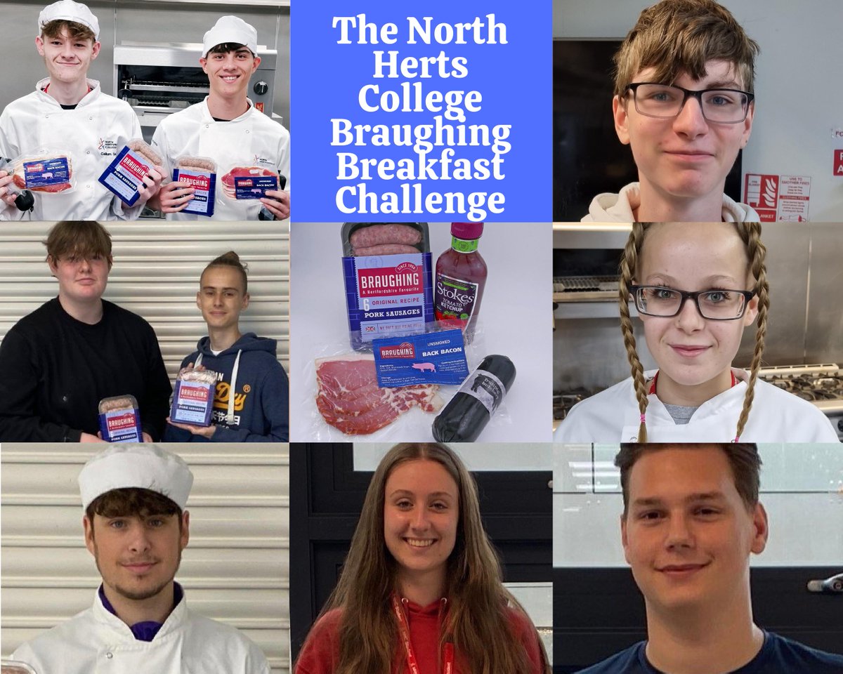 TheBraughing's tweet photo. The #Braughing Student Breakfast Challenge 
@N_HertsCollege supervised by @AGascoigne77
 &amp; colleagues. The brief: to design &amp; create a cooked breakfast. The Finalists. 👏👏👏 https://t.co/FKleiGTRGt