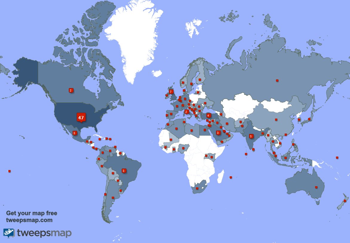 I have 23 new followers from France, and more last week. See tweepsmap.com/!Jacquie_Blu