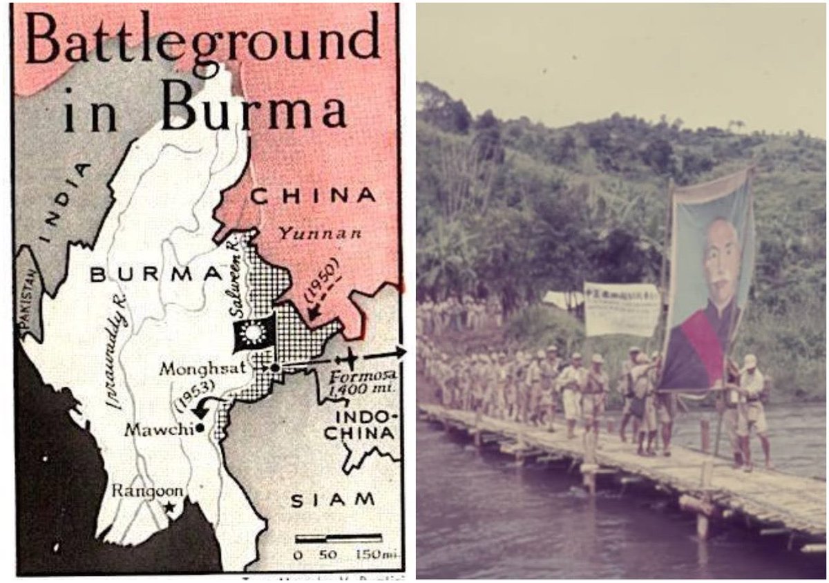 When the cold war went hot 70 years ago: the little known story a US-backed KMT/#taiwan fight against the PRC - and how this led to the Burmese army we have today lostfootsteps.org/en/history/kmt…