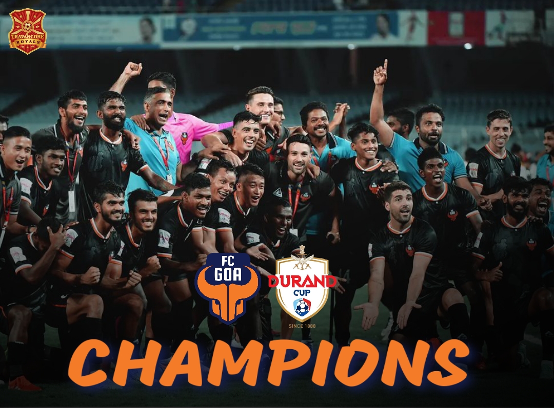 travancoreroyls's tweet photo. Congratulations to FC Goa for winning the 130th edition of the prestigious Durand Cup.
#DurandCup2021 #130thedition #Legacy #indianfootball #travancoreRoyalsfc #nammudeclub #fansowned https://t.co/JkMNt9AThB