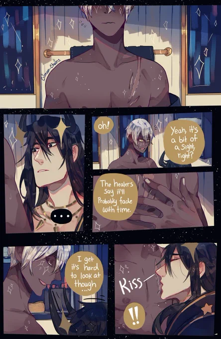 Polaris has some pretty big scars after that battle!
Yildun is pretty shocked, but, of course, he is just concerned about Polaris! ^^ 