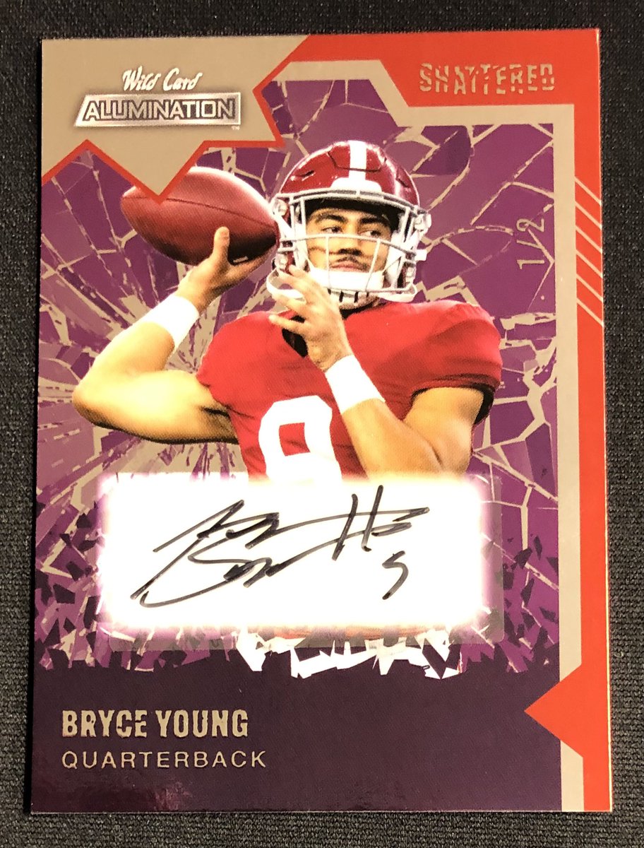 In honor of @WildCardisBack CEO Daniel Atkins joining me on Tuesday’s podcast, I’m giving away this Bryce Young auto! SN:1/2! All you have to do to win is follow and retweet. Winner will be picked Sun.(10/10) & will have 1 wk to claim their prize after I post the winner below.