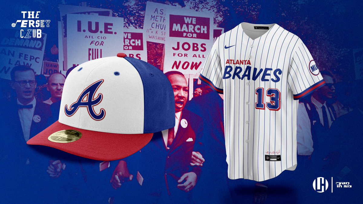 ryan on X: i also designed the twins and braves uniforms! @twins a nod to  the city's nickname and alternate logo @braves inspired by the picket signs  used in Martin Luther King