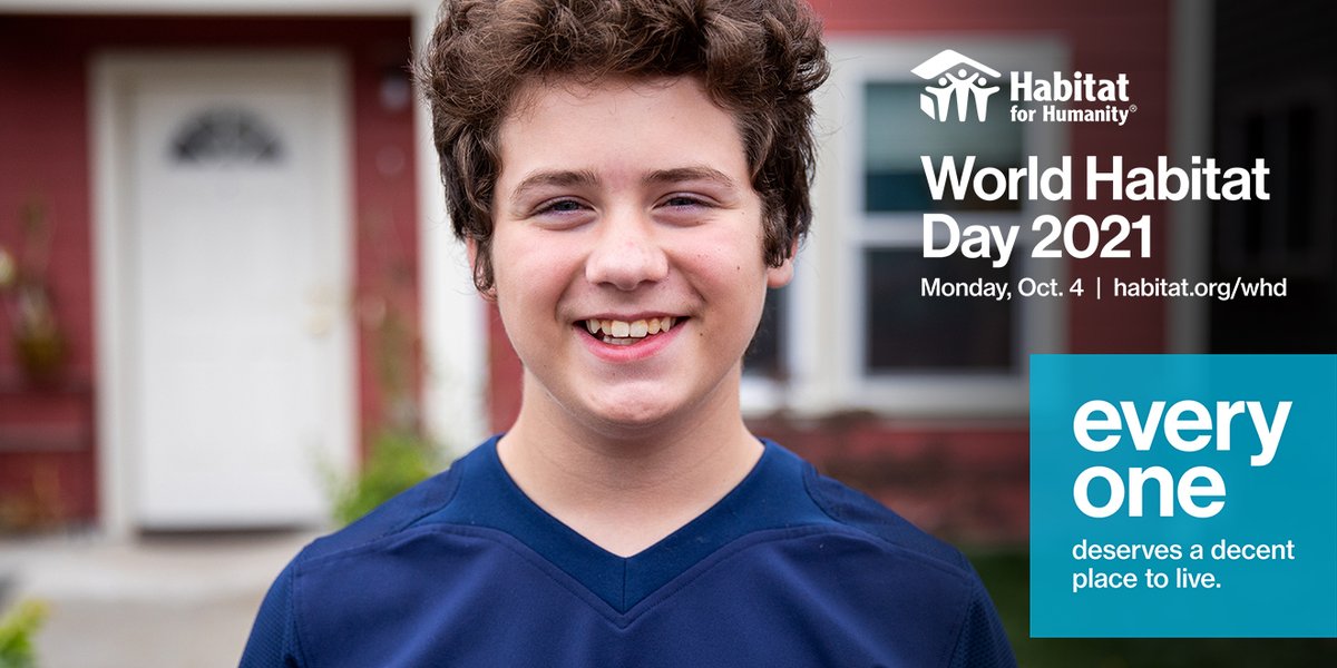 Tomorrow, during #WorldHabitatDay, Habitat for Humanity draws attention to the important role decent
housing plays in eliminating barriers to a better, healthier, more financially stable life.

#buildtogether #strengthandstability