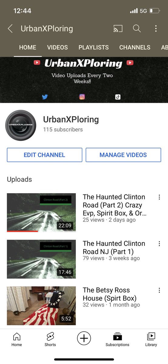 UrbanXploring's tweet photo. Thank you for 115 subs seriously we appreciate it https://t.co/hGF2TfaTVH