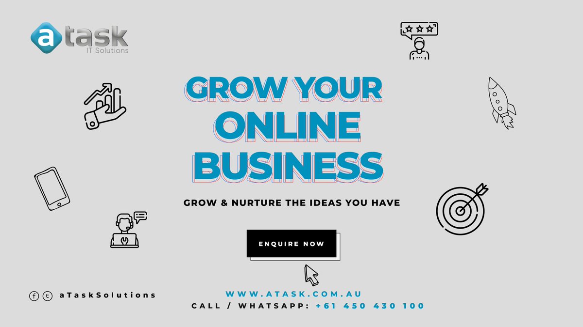 aTask Solutions (@atasksolutions) on Twitter photo Grow your online business with aTask IT Solutions.
We provide Services:
1. Website Development
2. Application Development
3. Secure Websites
4. SEO Services
5. Web Apllications UI/UX Designs
for more: <a href="/AtaskSolutions/">aTask Solutions</a>
Visit Us: 🌐 atask.com.au
facebook.com/atask.au Grow your online business with aTask IT Solutions.
We provide Services:
1. Website Development
2. Application Development
3. Secure Websites
4. SEO Services
5. Web Apllications UI/UX Designs
for more: <a href="/AtaskSolutions/">aTask Solutions</a>
Visit Us: 🌐 atask.com.au
facebook.com/atask.au