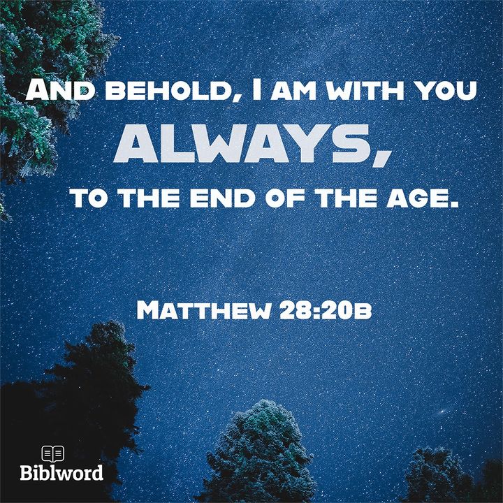 And Behold, I Am With You Always... @tennyso73797371 @lyfetreker @bonniem1015 @weareingodsplan @wordslikejared @laverne90748971 @hisinspirations @kimitemgrimes @cldallas3 @dallasclaude @reginahhope @grmjoy @aidan52420511 @beachcattt @810100jn @juliannebygrace