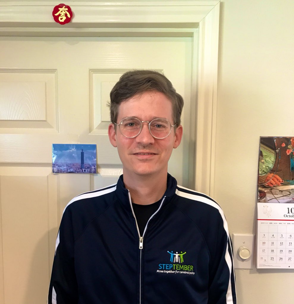 DanielGCalame's tweet photo. Appreciate the nice tracksuit from @ResearchForCP! Great end to #STEPtemberUS. Look forward to participating again next year. https://t.co/EyvHN6Vmlw