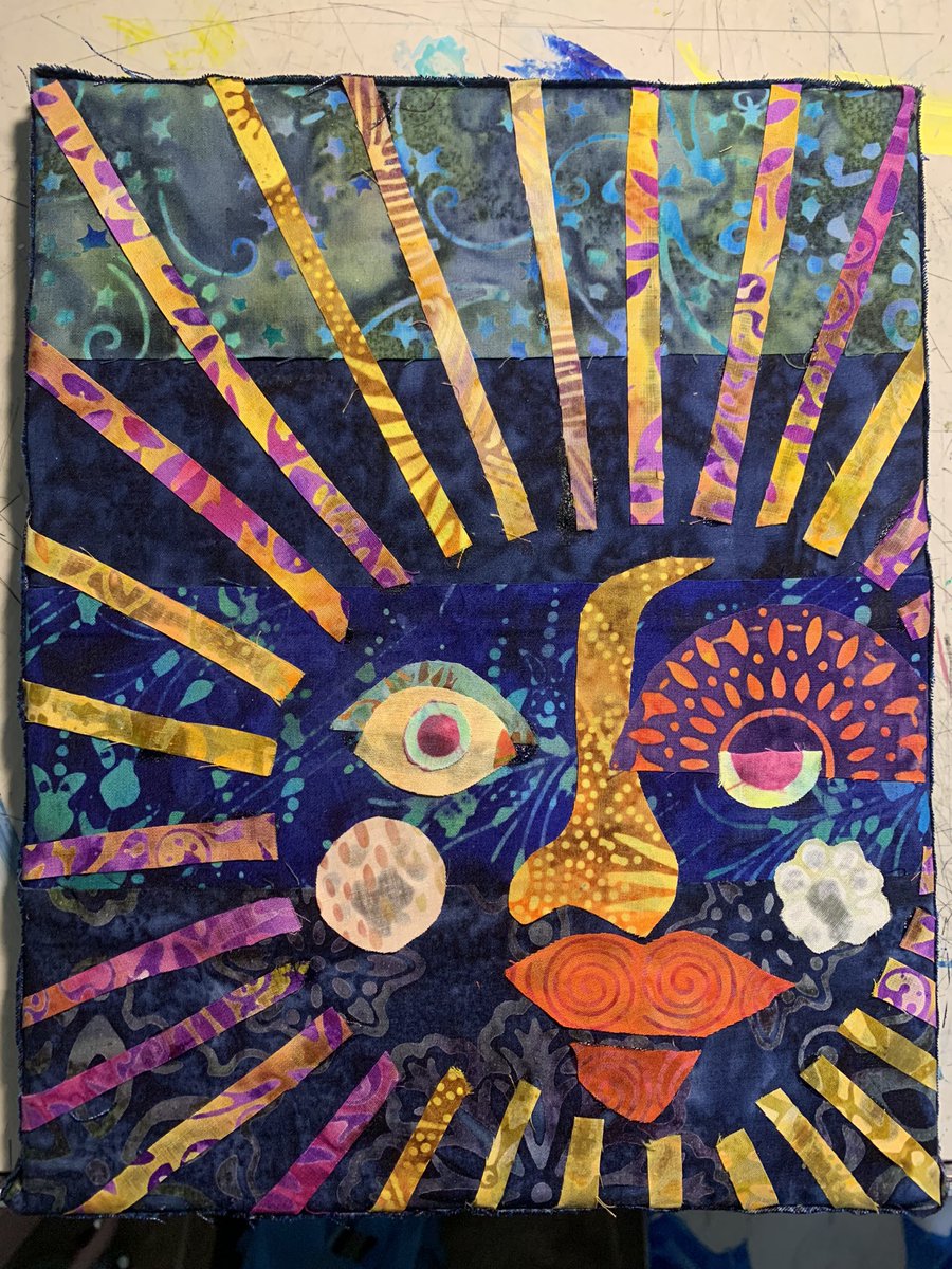 Found a bag of quilt scraps at goodwill! Sometimes it’s good to do something different else ye go mad
