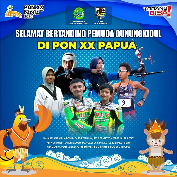 Selamat bertanding Pemuda Gunungkidul di <a href="/ponxx2020papua/">PON XX 2021 Papua</a>. Tetap jaga kesehatan, junjung tinggi sportivitas. 

#ponxxpapua2021 
#gunungkidul 
#knpi
#sunaryanta
instagram.com/p/CUhsZGFPaN5/…