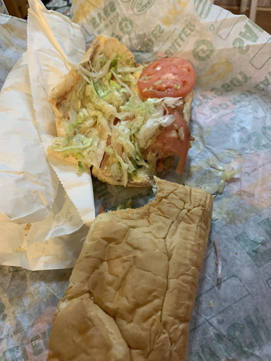 RoyalJenee's tweet photo. What is this terrible excuse for a sandwich @SUBWAY ?!?!! C’mon now https://t.co/cnnpnYcSFH