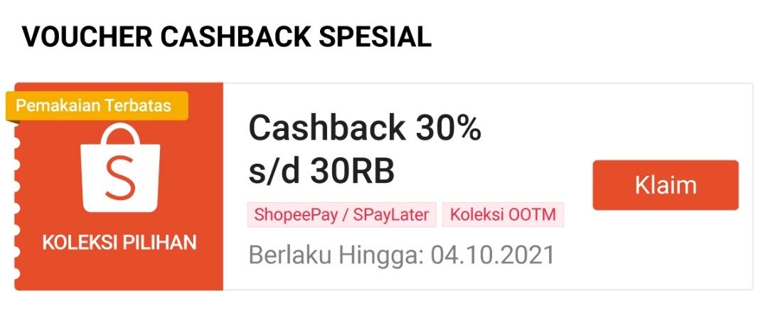 RacunBelanja's tweet photo. Voucher inFashion Shopee 🌟
Cashback 30% maksimal 30.000

Klaim disini:
https://t.co/jGPxqBtRnu https://t.co/5zNguMgNu2