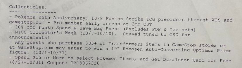 PokemonTCGDrops's tweet photo. Will be WIS (Web in Store aka pay all upfront and they ship to you) and online. 

Via reddit user  old_yoghurt8405 https://t.co/CuUCj13W6x