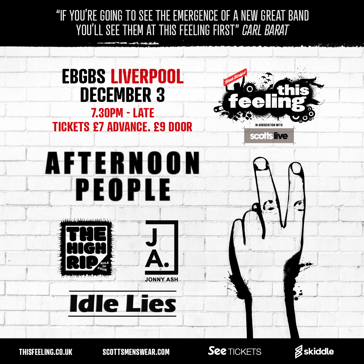 The High Rip will be playing in EBGB's as part of this great line up. December 3rd is the date to remember (it's a Friday). Tickets here - skiddle.com/e/35912620