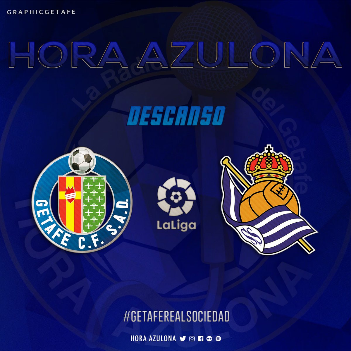 HoraAzulona's tweet photo. ¡Descanso!

[🔵 GET 1-0 RSO 🔴] | 

#VamosGeta 💙#GetafeRealSociedad #DoItPossible https://t.co/tbKOGoyqzY
