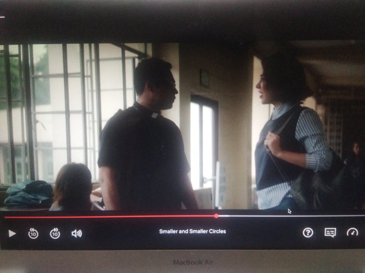 peanutbuttercup's tweet photo. "Smaller and Smaller Circles" is on @Netflix_PH. Lots of college nostalgia, with Ateneo being featured. Love how this unique story has Jesuit priests as detectives who are getting to the bottom of a serial killer case--something unique in the Philippines. #SASConNetflix https://t.co/gu2fguqYtu