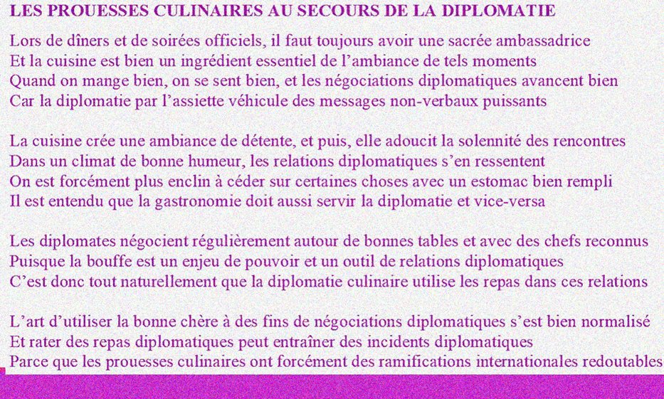 scribaland's tweet photo. #Scribaland LES PROUESSES CULINAIRES AU SECOURS DE LA DIPLOMATIE A-t-on désormais plus besoin de cuisiniers que de diplomates?#webmasters #website #websites #yahoo #youscribe #youtube #youtuber #youtubers #youtubeur #youtubeurs #read #youtubeuse #youtubeuses #youtubing #tiktokeur https://t.co/kerwAki8dp