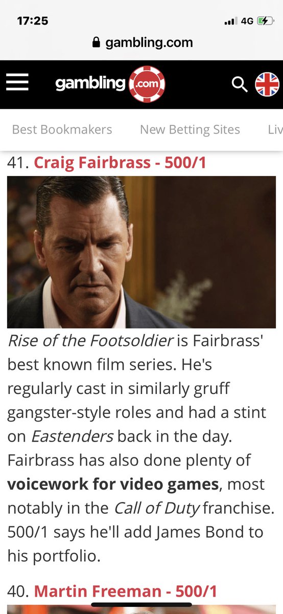 Mum!!! I made the list! I know I'm to big n heavy but it's lovely to make 41 out of 70 actors.A Dream 😂😂💥🎥 Big love and respect to my one n only Bond <a href="/ConneryOfficial/">Sean Connery</a> 💪👊🏼💥🎥😍