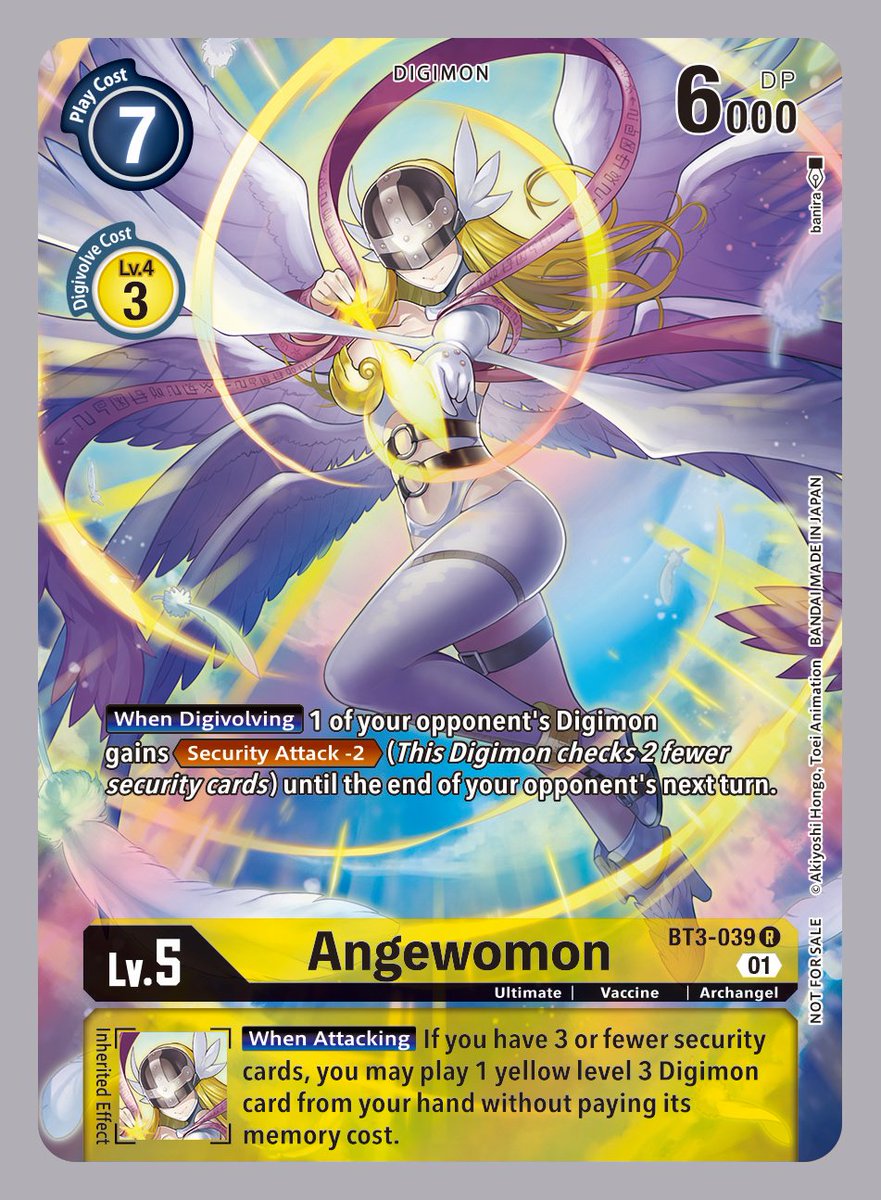 Double Diamond- [BT06] Card Previews] Today's Anniversary Box Topper reveal  is BT3-039 Angewomon! Booster -Double Diamond- [BT06], Starter Deck  -Gallantmon- [ST-7], and Starter Deck -UlforceVeedramon- [ST-8] are in  stores this fall! #DigimonTCG #