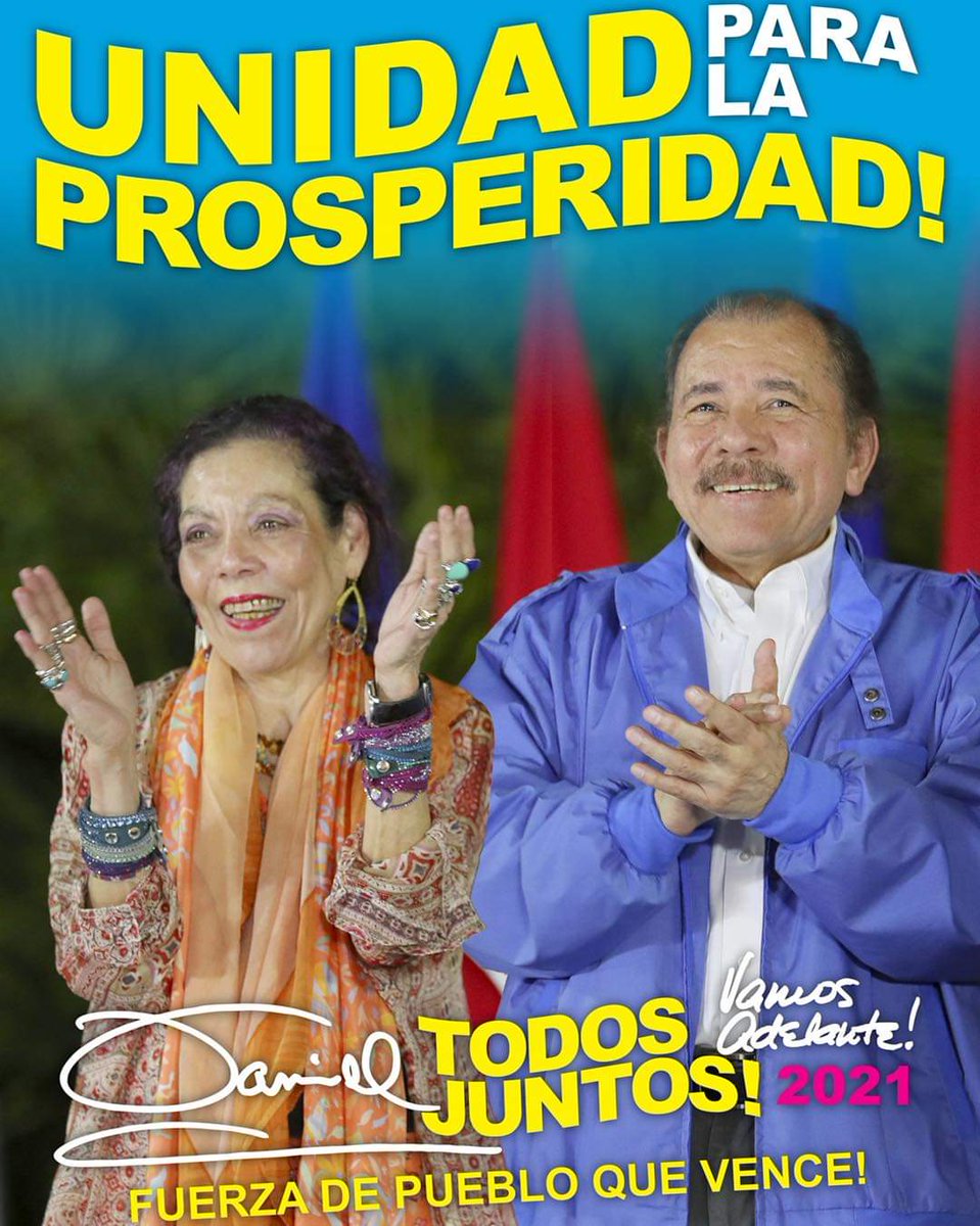 javi_isco18's tweet photo. Tod@s los Nicaragüenses están listos para votar por el amor, La Paz , el desarrollo, #TodosJuntosVamosAdelante, por que el pueblo unido jamás será vencido #FuerzaaDePuebloQueVence
#UnidadParaLaProsperidad https://t.co/nWJ4nWXPXb