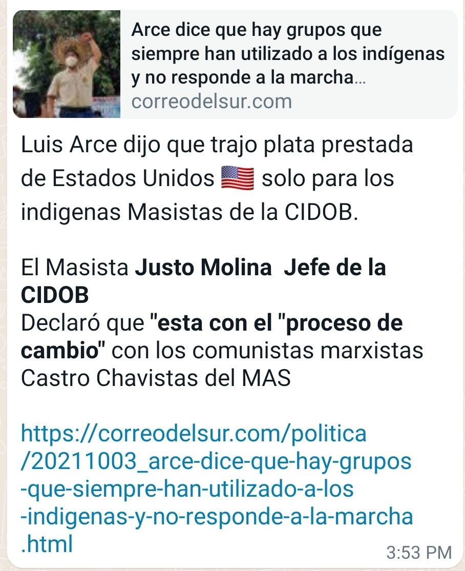 EgaliteBolivia's tweet photo. @carmen_scz
COBARDE... No LLEGO A COTOCA...‼
NO LLEGO A LA PLAZA 24 de SEP
NO LLEGO A LA CATEDRAL EL DIA 37 DE LA MARCHA...‼
Y llega hoy a un PATIO DE UN SINDICATO... A ofrecer programas de apoyo PARA LA MADRE TIERRA‼
#ARCETITERE https://t.co/rKtIk5B5J4