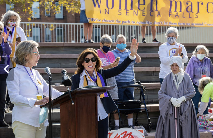 WMSenecaFalls's tweet photo. 'The fight for women's rights': Gov. Hochul among speakers at reproductive rights rally in Seneca Falls  https://t.co/2gmdQKcEan.  Thanks everyone for joining us! https://t.co/Ep6d5g84fc