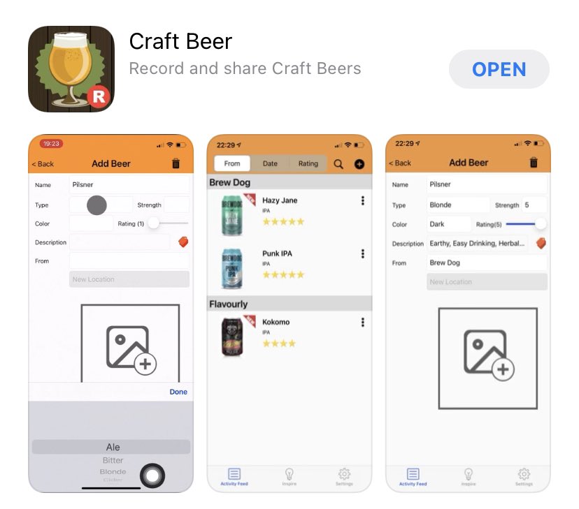two_apps's tweet photo. Try our #CraftBeer app, great for recording all your favourite beers and rediscovering old ones 🍻🍺 #ale #ipa  
https://t.co/ymRrrQ3QTW https://t.co/Kjpe9DixgU