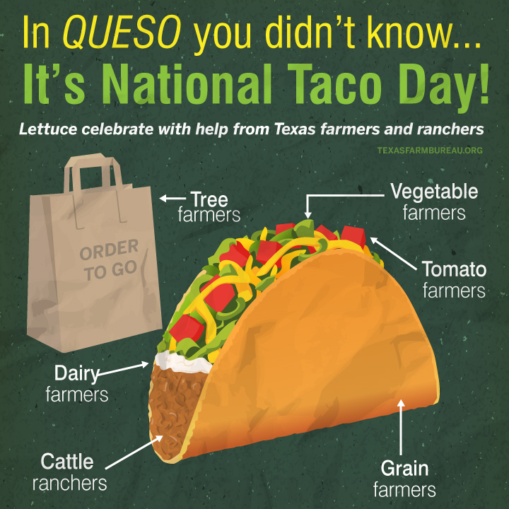 Taco 'bout amazing… It’s National Taco Day! “Lettuce” meet some of the Texas farmers and ranchers behind our favorite taco ingredients: txfb.us/TTTtacos