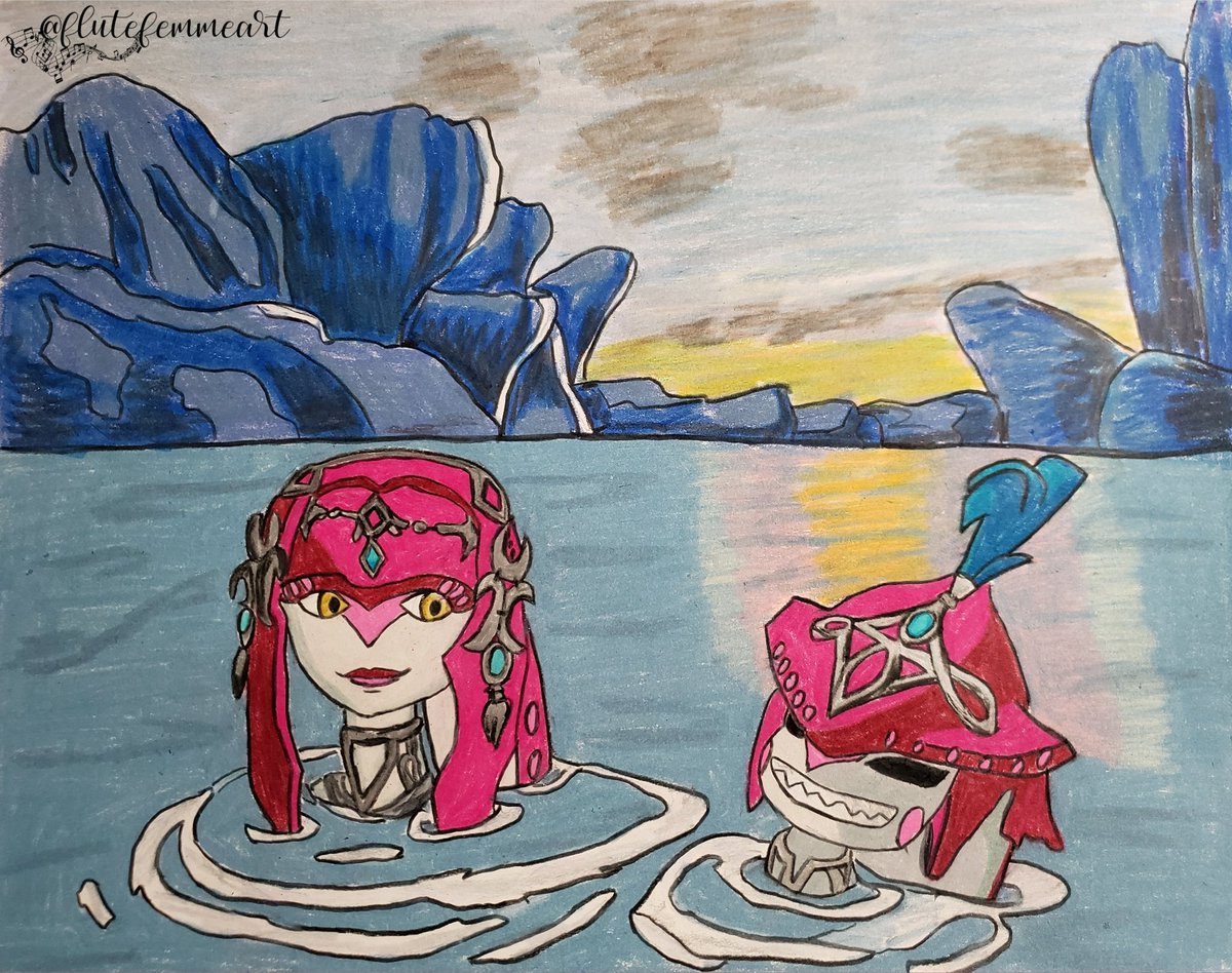 flutefemme's tweet photo. Not only is #PrinceSidon my fave character in #BOTW and #AgeofCalamity, the relationship he and #Mipha share is my favorite too. Sweetest characters in the #Zelda franchise, hands down. #Linktober #Linktober2021 #PrincessMipha #BabySidon #legendofzelda #breathofthewild https://t.co/wCnrTAWxFU