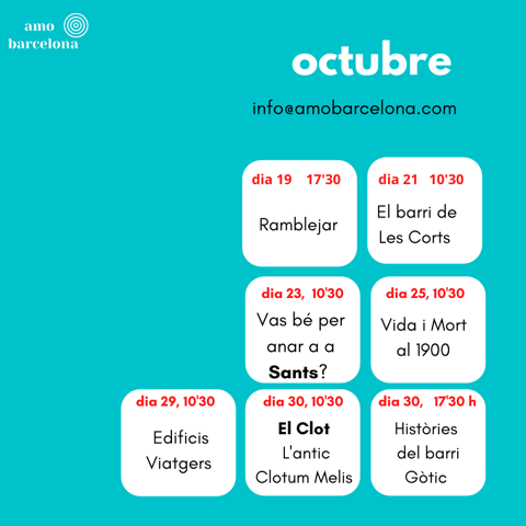 nuria157's tweet photo. Treieu i remeneu entre les rutes d'octubre. Us esperem!
#visitesguiadesencatala #descobrirBarcelona #turismedeproximitat #BarcelonaamblaT10 #passejaperBarcelona #rutaencatala #viuBarcelona #BarcelonaLovers #Ramblejar #LesCorts #EdificisViatgers #elClot #Sants https://t.co/RM6bS4OvC1
