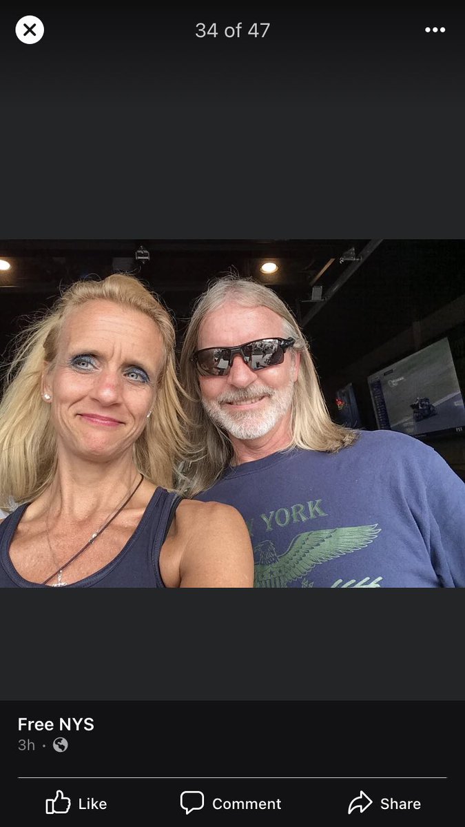 WNYAntiRacist's tweet photo. @BBModularSynth The woman with the IPad is Dianna Thorne of FreeNYS.  She is pictured here with her close friend, Charlie Pellien, who the leader of the NY Watchman militia and an especially violent individual.  He severely beat two people in Niagara square with a maglite in December. https://t.co/RFBWyMD1xp