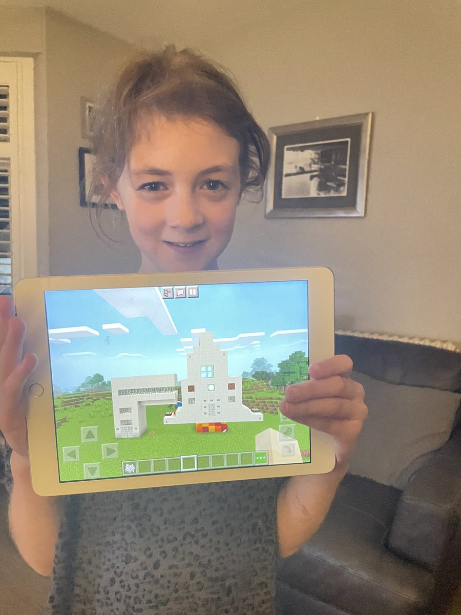 NiaWade11's tweet photo. @Ysgol_y_Castell Izzy enjoyed building her rocket on Minecraft this weekend! https://t.co/nRgRfNYqac