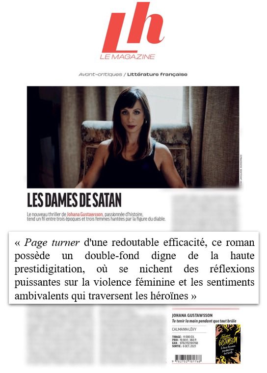 JoGustawsson's tweet photo. Formidable première critique de #TTLM Te tenir la main pendant que tout brûle!!! Merci @EliseLepine @livreshebdo @calmann_levy https://t.co/BO5f6BBxlp