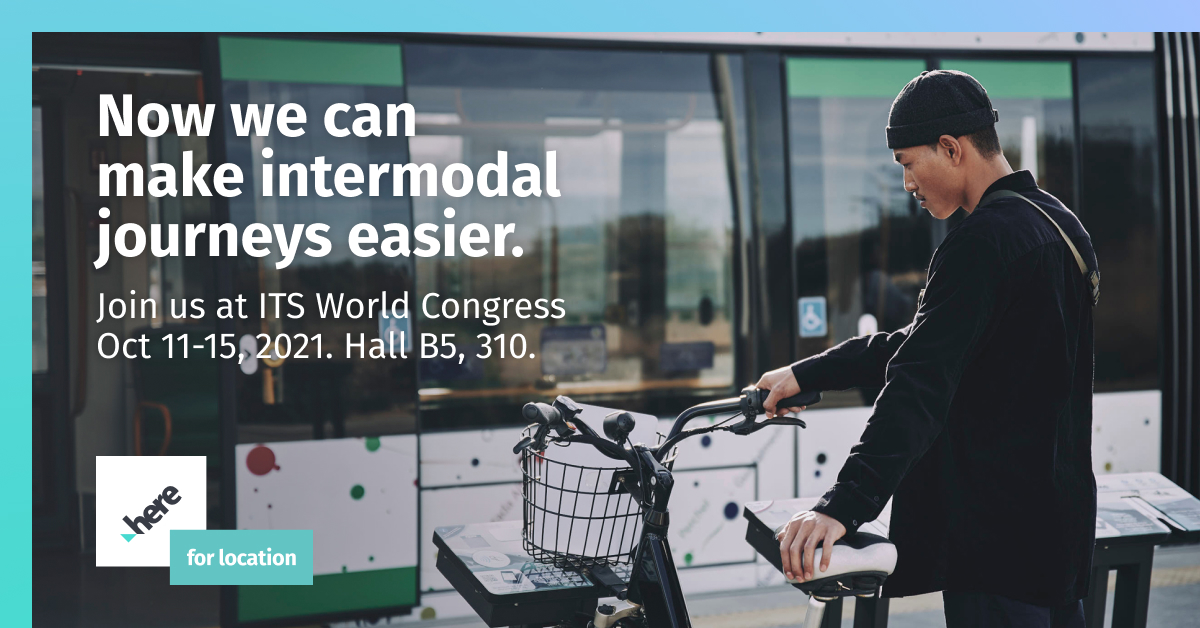 here's tweet photo. Meet us at #ITSHamburg2021 from October 11 – 15 and discover how location technology can help deliver greener, smoother and more efficient transportation for users and operators.

Get in touch 👉 https://t.co/tH6KtRoXT0

#HEREatITS https://t.co/pCCqzFxgFQ