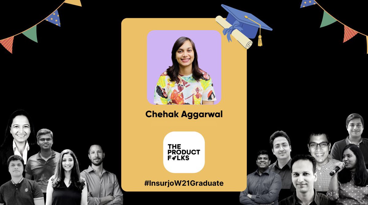 chehakaggarwal_'s tweet photo. Can’t believe 8 weeks have already passed! Thank a ton to @TheProductfolks @MotwaniSuhas @SmarthVasdev for this amazing journey 🚀 

Also special thanks to @warikoo, couldn’t have asked for a better graduation ceremony! 

Finally an #Insurjow21graduate https://t.co/Ek1ODXl5QO
