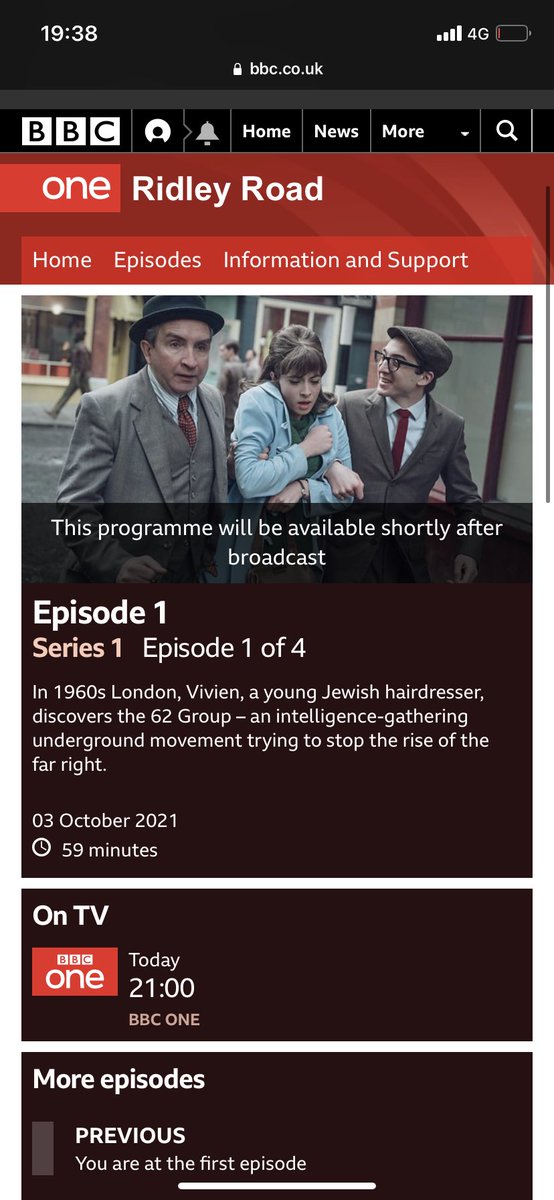 Make sure to tune into <a href="/BBCOne/">BBC One</a> at 9 for the first episode of #RidleyRoad. This is such an important programme and it was an honour to be able to share this vital part of history.