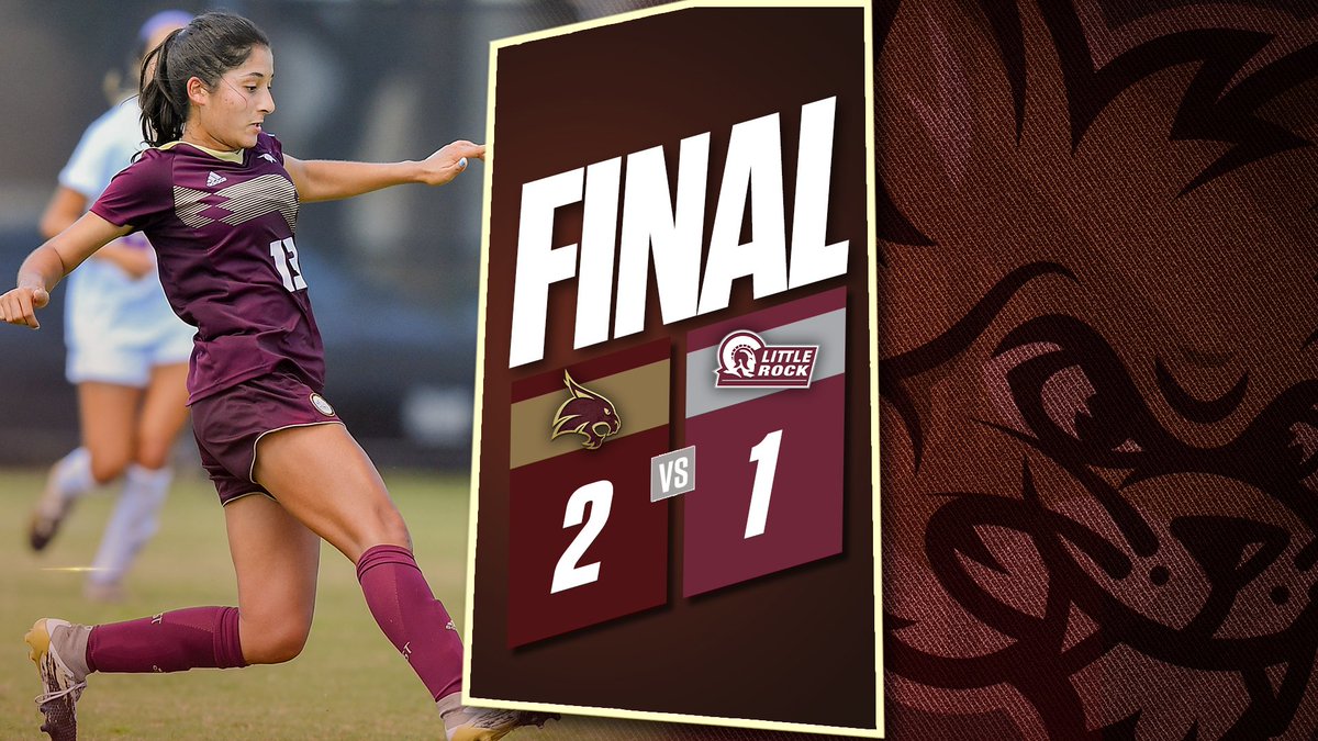 TXStateSoccer's tweet image. LIGHT THE VICTORY STAR!!! Bobcats down Little Rock 2-1 behind 2nd half goals from @kiaramgonzales &amp;amp; @bailey_peschel! #EatEmUp #Goals2Cure