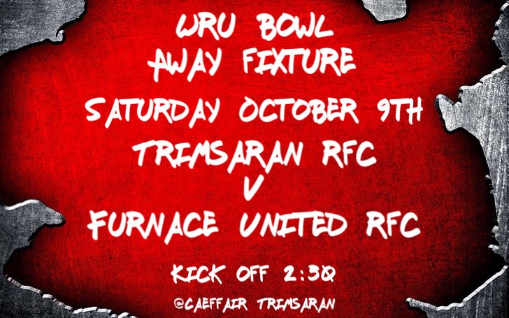 Saturday we conclude our WRU bowl pool stages away to @TrimsaranRugby . Kick off is 2:30.

#TheFireIsRising

🍒🔥🍒🔥🍒
